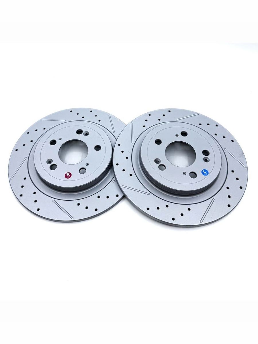 HAVAL F7/F7X 4WD NEW 2024+. Задние перфорированные тормозные диски и "керамические" колодки DZK. Комплект. 3502109BGW01A/3502104BGW01 - Миниатюра 1